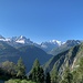 Vue vers le massif du Mont Blanc depuis le barrage d'Emosson
