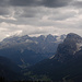 Blick Richtung Sellastock, zum Teil vernebelt