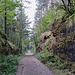 Unten angekommen, folgte ich weiter dem gelbrot markierten Talweg. Ich wollte durch die nächste Klamm...