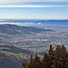 die Aussicht vom Fähnerenspitz ins Rheintal hinunter