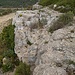 Felsstufe des Petit Sanguin von oben gesehen.