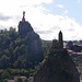 Le Puy. Rocher Auguilhe und Rocher Corneille im Gegenlicht