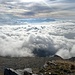 die Hütte haben die Wolken schon geschluckt