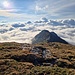 Wolkenmeer nur wenig unter der Hütte