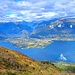 Ein Blick vom Monte Gamborogno auf das Maggia Delta.
