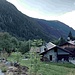 Alle prime luci dell'alba l'imbocco della Val Sanguinera