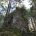 Die versperrende Felswand im zweiten Westkamm vom Schaffelberg 