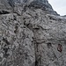 Erste steile Rinne im Abstieg