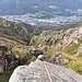 Rossa, Via Spigolo Ovest, uscita dal 1° tiro