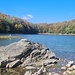 Auch hier schwankt der Wasserspiegel im Lauge des Jahres stark, ganz voll ist der See aktuell nicht