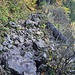 Etwas dumme Passage auf den feuchten Steinen