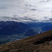 Gauschla-Gipfel: Blick zum Luzisteig ..<br />(Die Handykamera war anscheinend mit den Lichtverhältnissen überfordert)