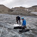 Arbeit auf dem Gletscher