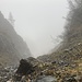 Blick zurueck in den Aufstieg von der Schockgebirgsalm