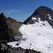 die Schaufelspitze mit dem Gletscherrestaurant Jochdohle und der Bergstation Schaufeljoch
