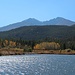Blick über den Lily Lake zum Longs Peak