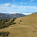 Rückblick über den breite Rücken der Binnelalpe
