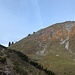 lkurz vor dem Sattel mit dem Roßberg rechts