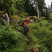 La descente depuis le Planellet est très glissante par endroits sous la pluie