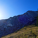 Blick in Richtung Nordwand Guffert - der Steig beginnt etwas rechts der Bildmitte und führt nach links schräg hinauf