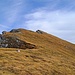 Auf dem westlichsten Gipfel der Gartnerwand, dem Alpschrofen.<br />...wo mich die nächste Überraschung erwartete: der Pickel, der auf dem Zettel im Tal vermisst wurde. An den hatte ich schon gar nicht mehr gedacht! Da lag er vor mir, gemütlich im warmen Herbstgras. Und natürlich nahm ich ihn mit ins Tal. Das ist doch selbstverständlich.