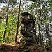 Der Bergrücken steht voller solcher Felsen.
