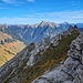 Auf guten Grastritten umging ich eine Steilstufe, fand eine Wegspur, und querte auf dieser zurück zum Grat.