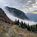 Drückender Nebel welcher sich durch den Plöckenpass nach Italien drückt