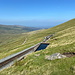 Im Abstieg zwischen Snowdon und Llanberis - Hier an der Station Halfway (500 m) der Snowdon Mountain Railway. Vorn ist ein Wasserreservoir zu erkennen.
