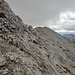 Rückblick zur Kreuzspitze: konzentriertes Gehen ist immer wieder  erforderlich.