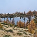 <b>Laghetto di Salèi (1923 m).<br />Il sentiero sale ora con maggior pendenza in direzione del Passo del Bùsan (2006 m) o Pass dal Bösan nella versione dialettale. </b>