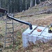 Etwas improvisiert, die Regenwasserfassung auf Ober Simel