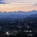 der morgendliche Blick aus dem Fenster über Zürich 
in die Berge versprach einen schönen Tag