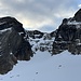 das obere Couloir sieht wenig einladend aus ...