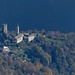 Tiefblick nach Castandeda - hier mit dem Kloster Sta. Maria in Calanca...