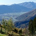 Tiefblick auf Bellinzona / Magadinoebene von Parusciana...