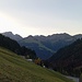 Hier etwas unterhalb des Faschinajochs beginnt die Tour kurz vor 08.00 Uhr.