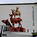 Eine alternative Form der «Bremer Stadtmusikanten» auf diesem in Bangerten abgestellten Lastwagen.