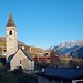 Kirche von Lavin mit Fresken aus dem Jahre um 1500