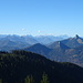 Schöner Blick auf die deutschen Alpen bis zur Zugspitze