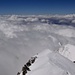 Wolkenmeer vom Bossesgrat gesehen (4700 m Höhe).
