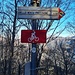 <b>Dopo un’ora dalla partenza da Arogno, arrivo alla base dell’ultimo strappo, dove un cartello indica la direzione dell’Anello del Monte Pinzernone, percorribile anche con la mtb.
Spingo la bici per qualche metro, poi la lego ad una pianta e proseguo a piedi verso la cima. </b>