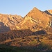 Säntis und Wildhuser Schofberg im Abendlicht.