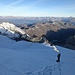 In discesa lungo il pendio NW del Bishorn