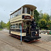 Unterwegs im Crich Tramway Village - Sheffield Corporation No. 74 in Wakebridge.