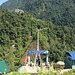 Grosse Hängebrücke nach Jhinu Danda über den Kimrong Khola.