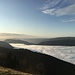 Aussicht über den Nebel, der das Thal zudeckt.