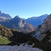 der Blick öffnet sich bis zur Westlichen Zinne