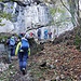 Lungo le pareti di roccia