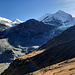 Vue sur le fond de la Turtmanntal et son dernier pâturage, situé le plus au sud.